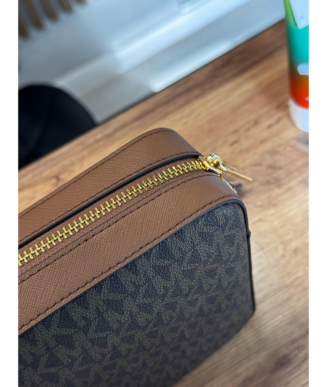 MICHAEL KORS Коричневая кожаная сумка через плечо, фото 4