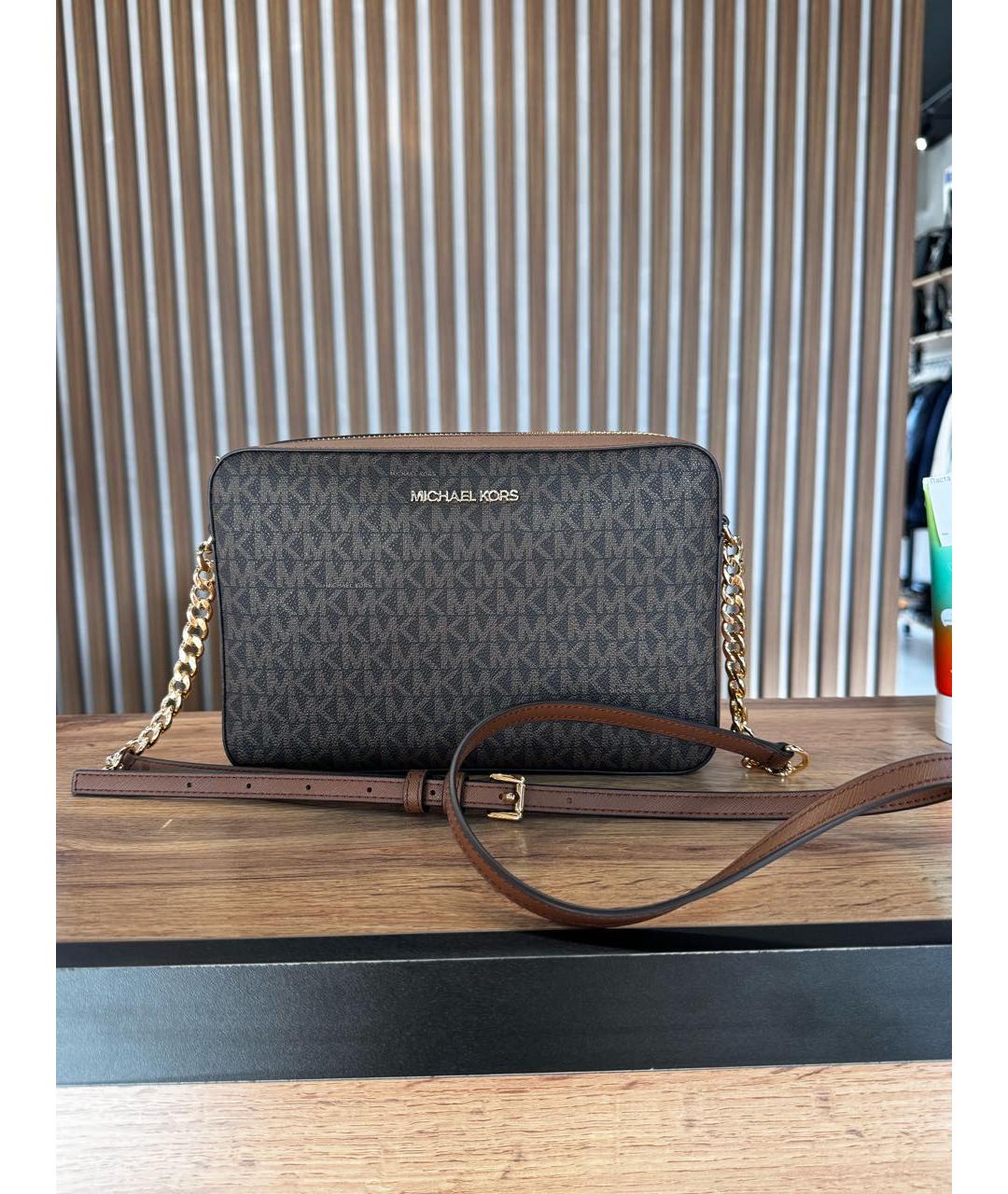 MICHAEL KORS Коричневая кожаная сумка через плечо, фото 5