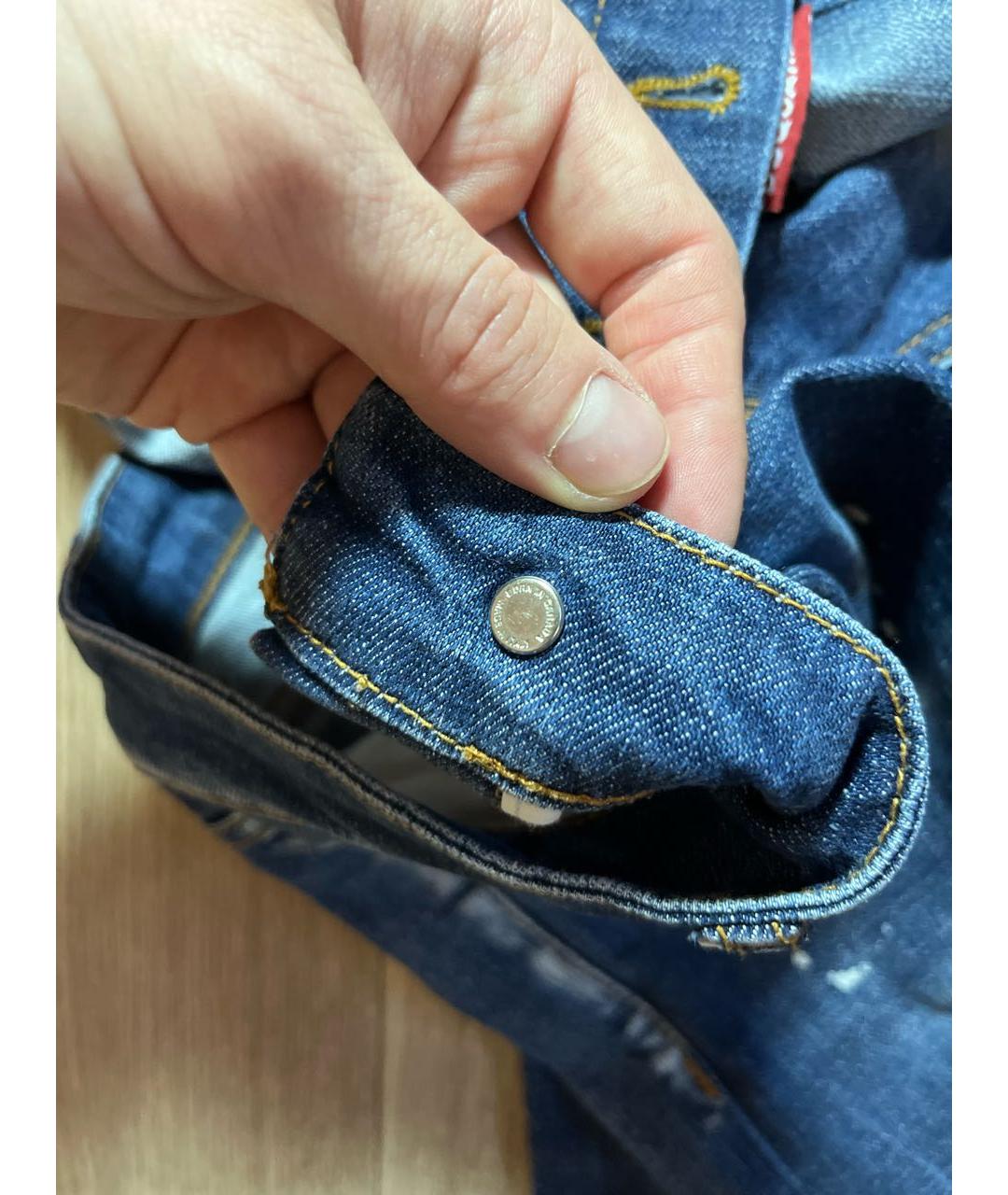 DSQUARED2 Синие хлопко-эластановые джинсы скинни, фото 6