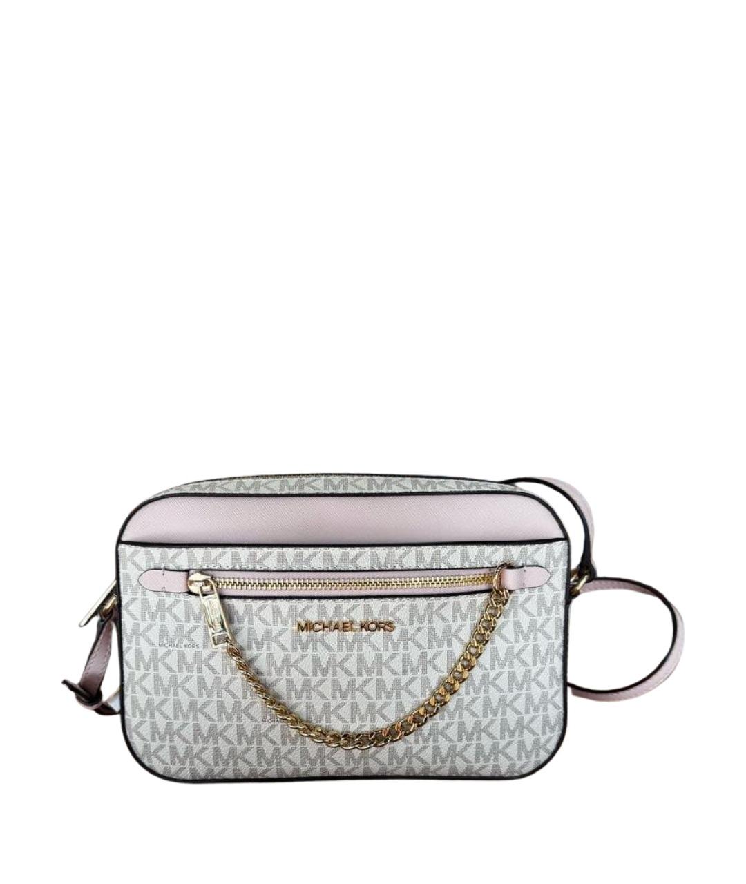 MICHAEL KORS Бежевая кожаная сумка через плечо, фото 1