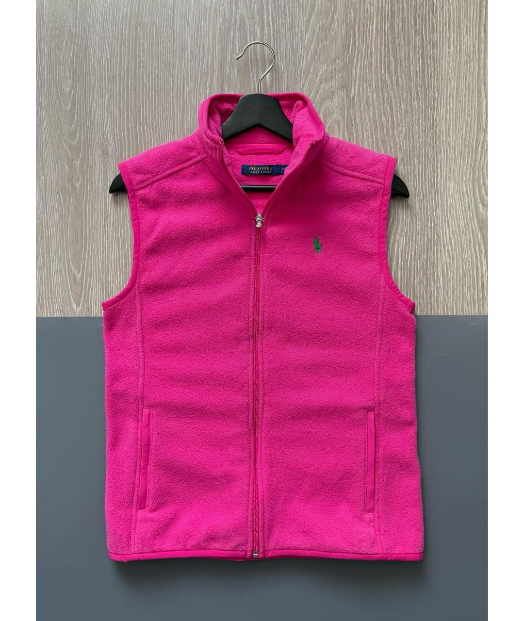 POLO RALPH LAUREN Розовый полиэстеровый жилет, фото 5