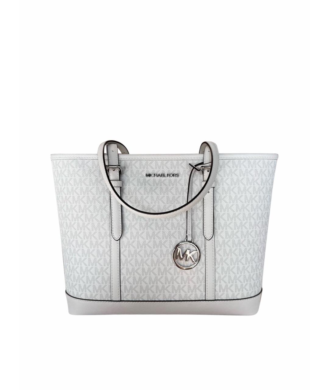 MICHAEL KORS Белая кожаная сумка тоут, фото 1