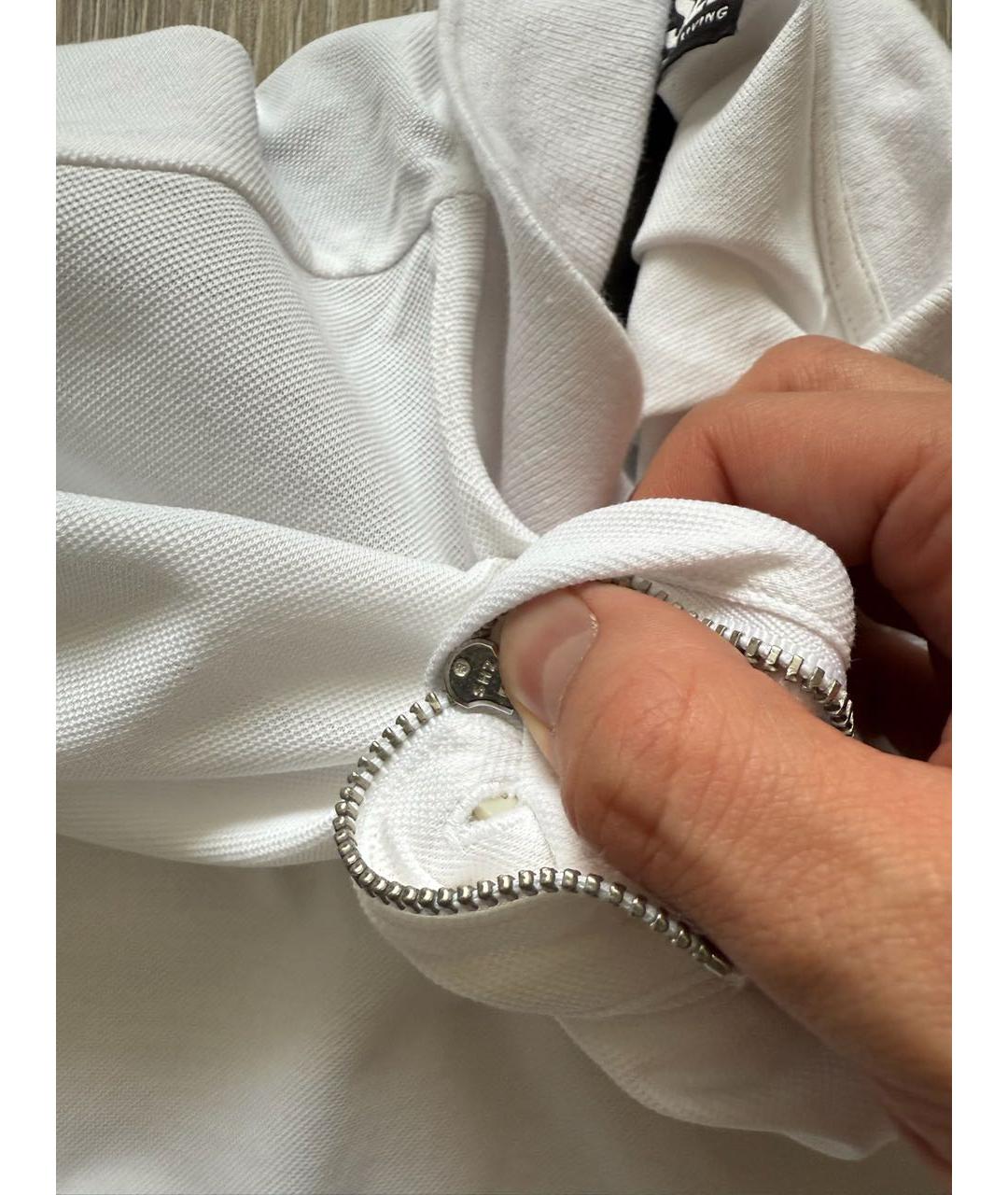 DIESEL Белое хлопковое поло с коротким рукавом, фото 6