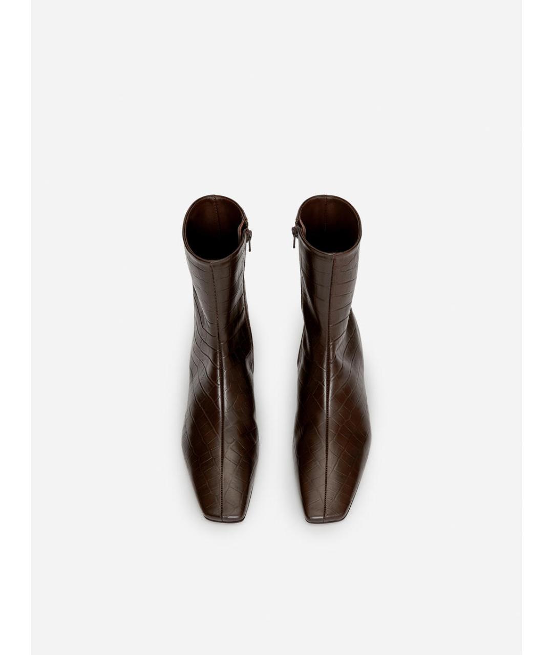 ARKET Коричневые кожаные ботильоны, фото 2
