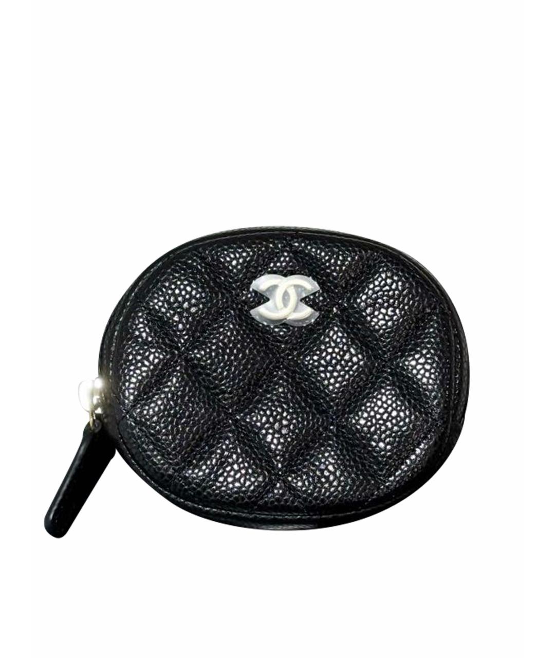 CHANEL Черный кожаный кошелек, фото 1