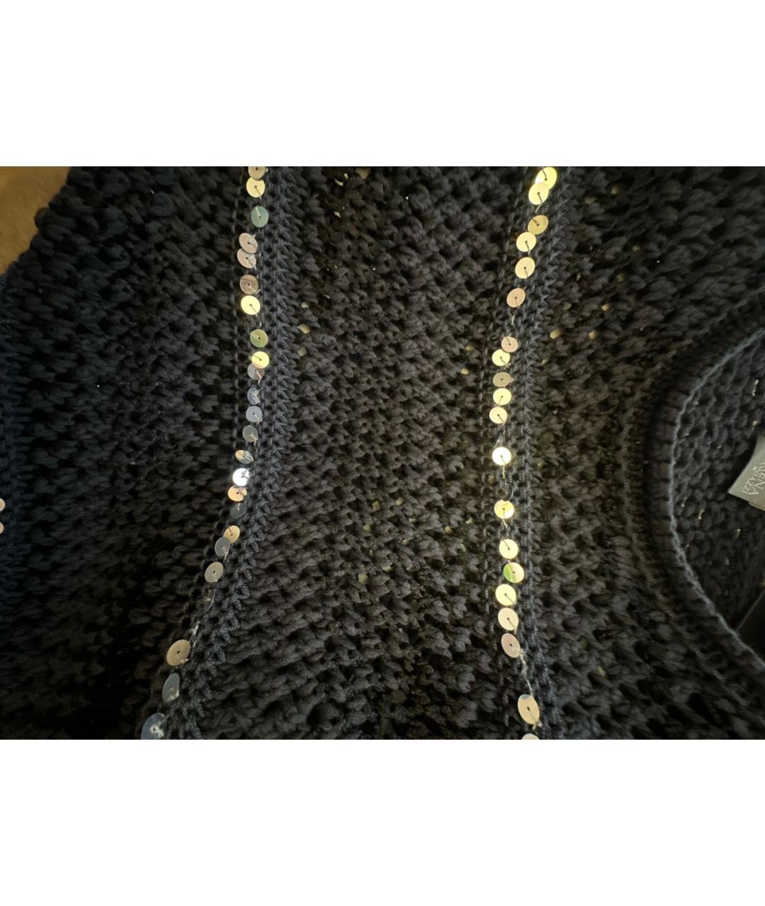 LORENA ANTONIAZZI Темно-синий хлопковый джемпер / свитер, фото 6