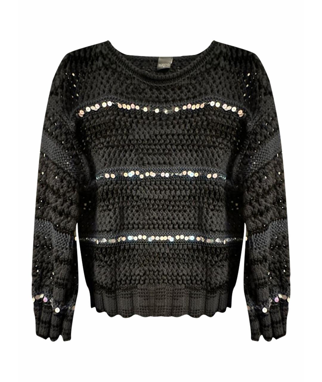 LORENA ANTONIAZZI Темно-синий хлопковый джемпер / свитер, фото 1