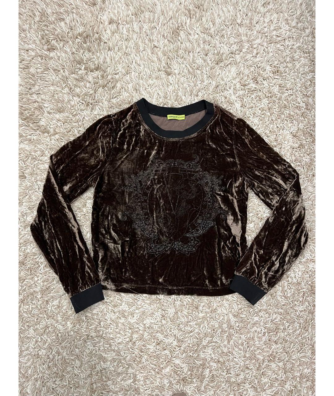 VERSACE JEANS COUTURE Хаки полиэстеровый джемпер / свитер, фото 5