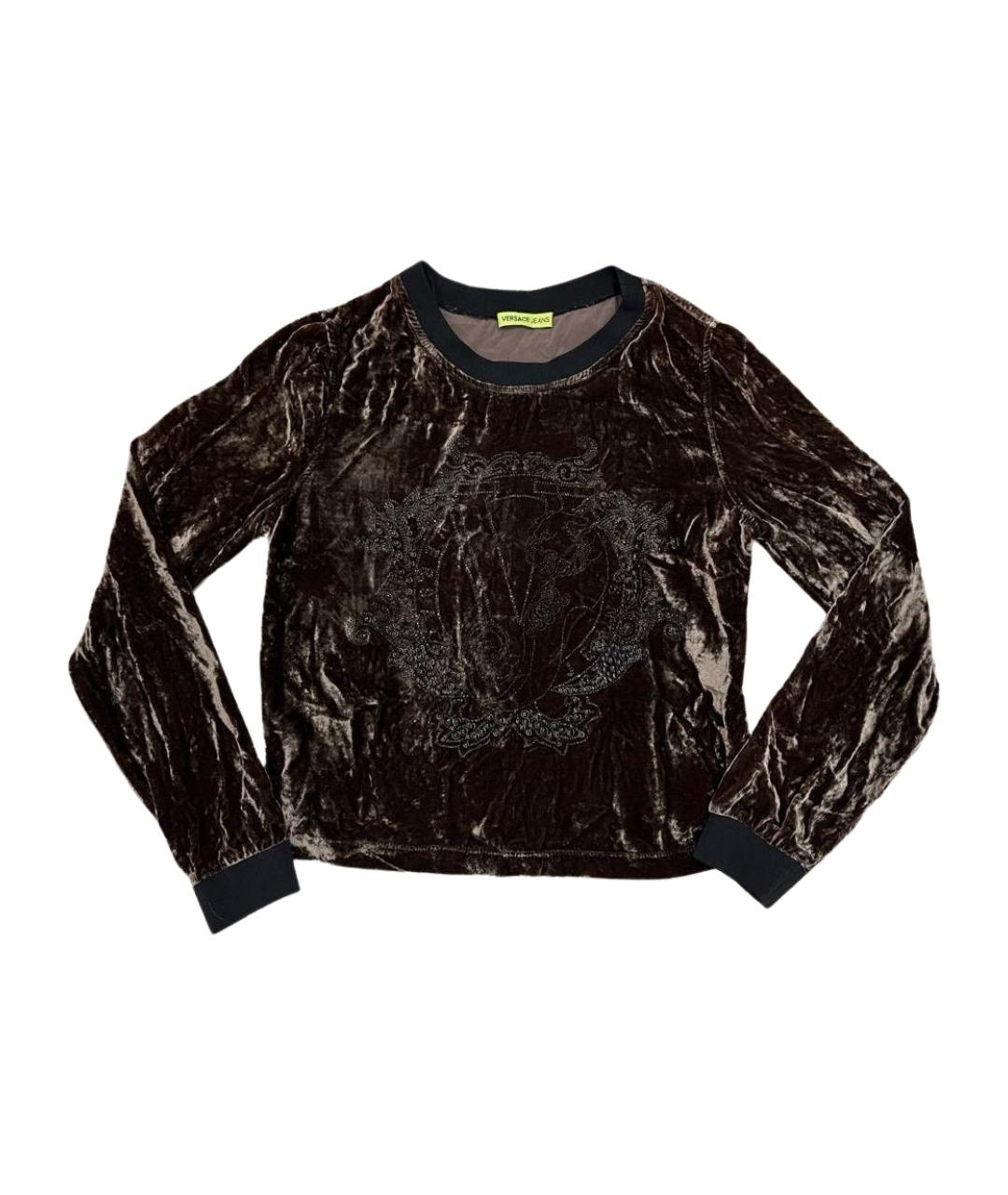 VERSACE JEANS COUTURE Хаки полиэстеровый джемпер / свитер, фото 1