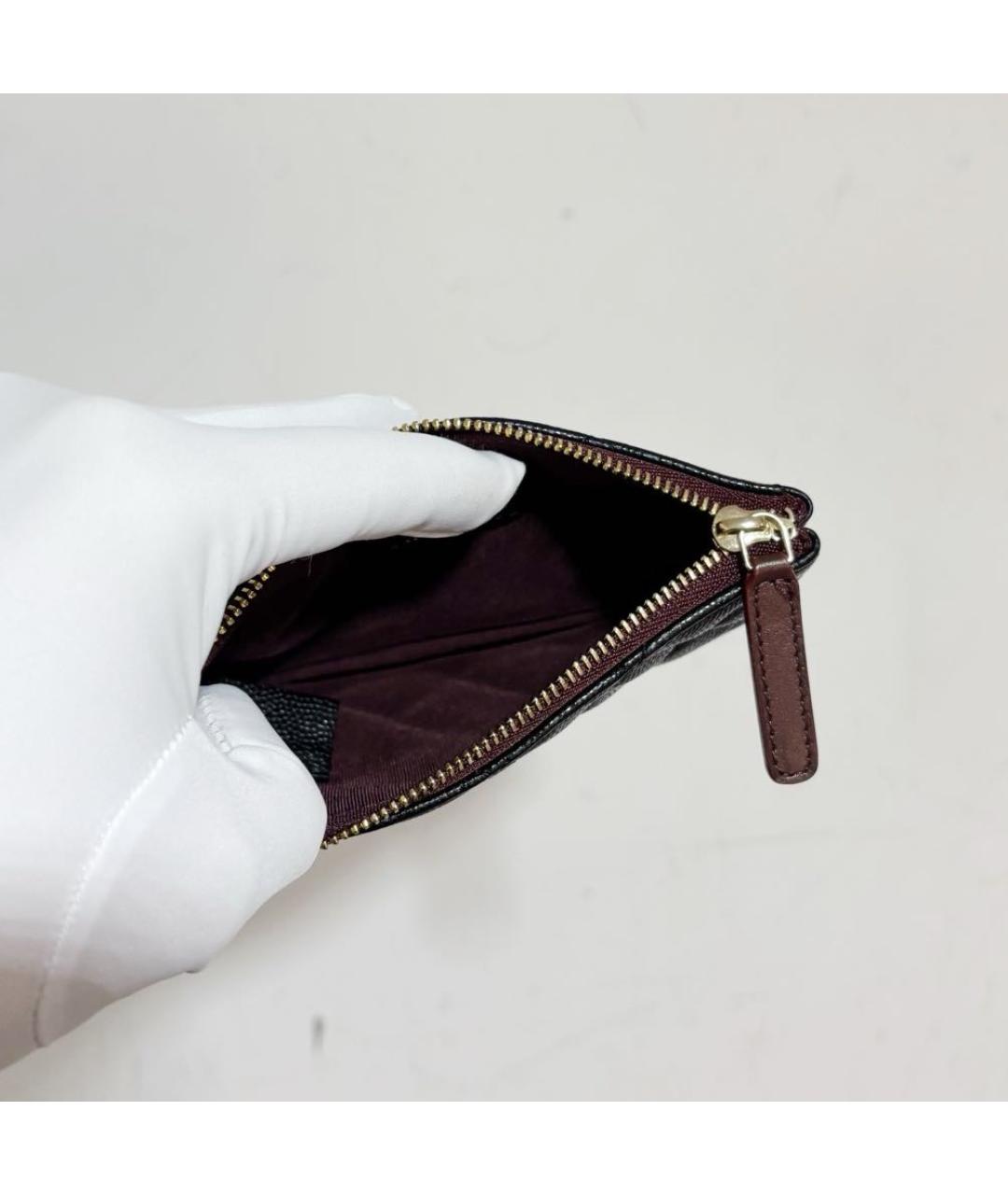 CHANEL Черный кожаный кошелек, фото 6