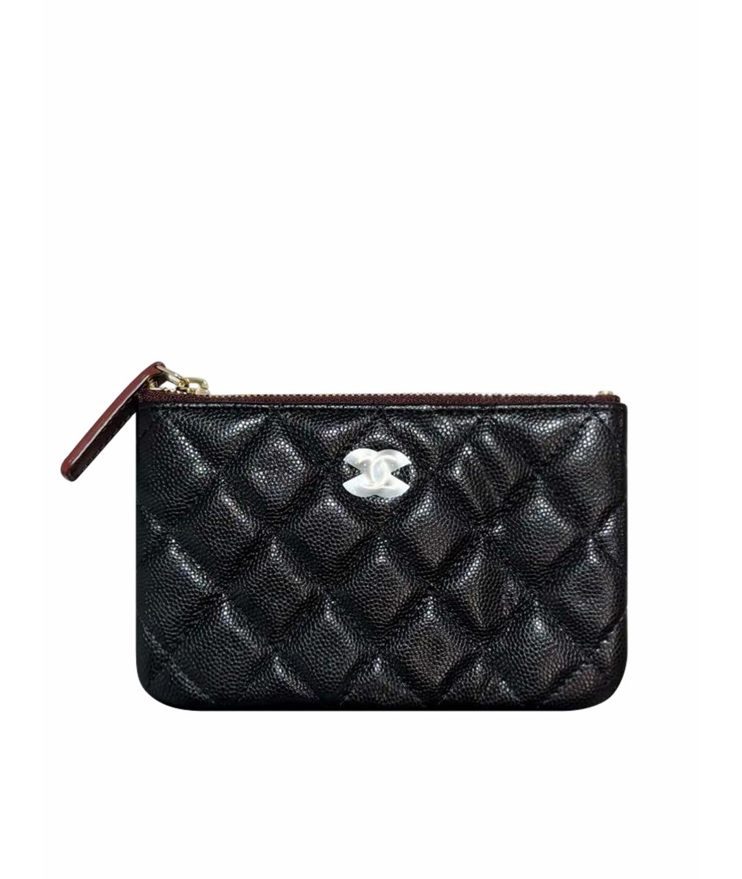 CHANEL Черный кожаный кошелек, фото 1