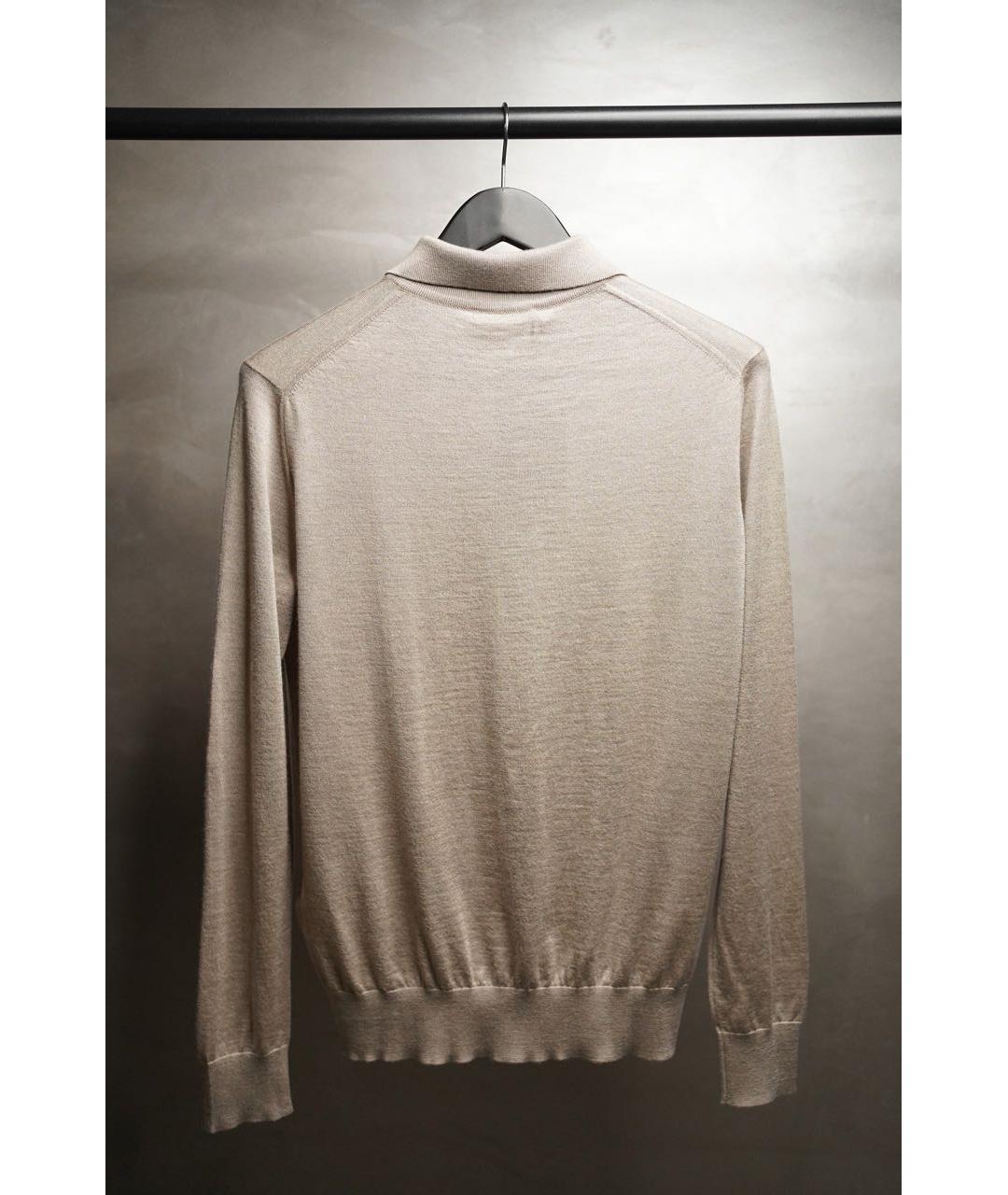 STEFANO RICCI Бежевый кашемировый джемпер / свитер, фото 2