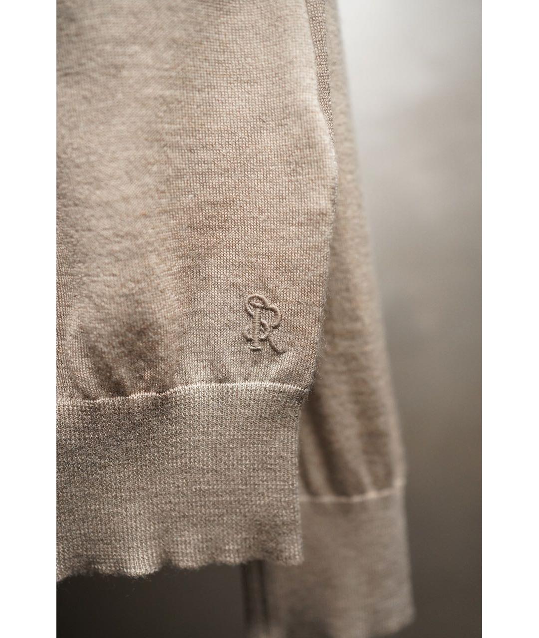 STEFANO RICCI Бежевый кашемировый джемпер / свитер, фото 3