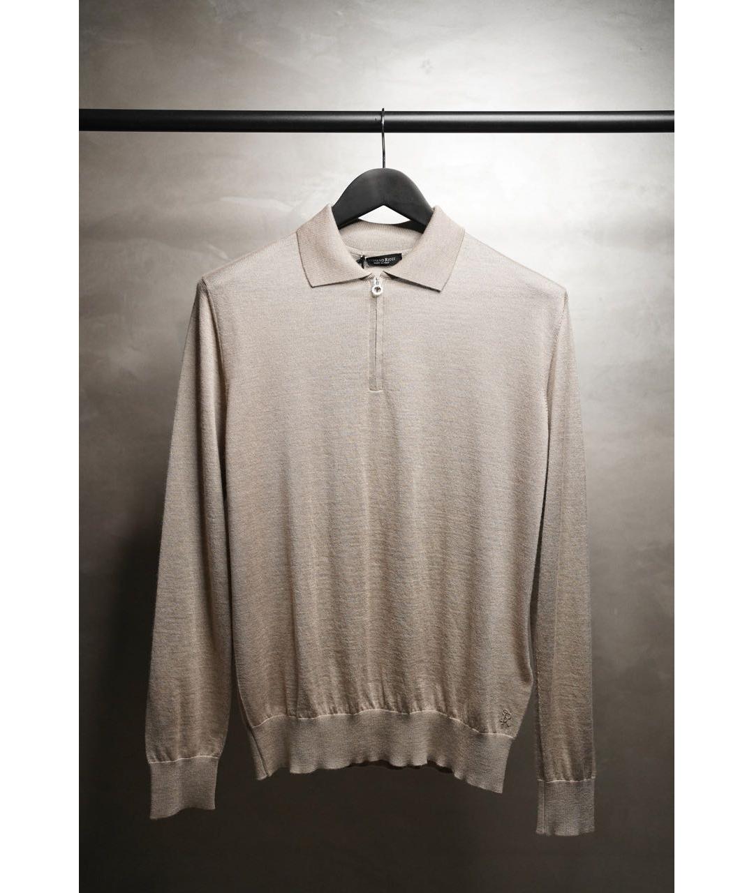 STEFANO RICCI Бежевый кашемировый джемпер / свитер, фото 8