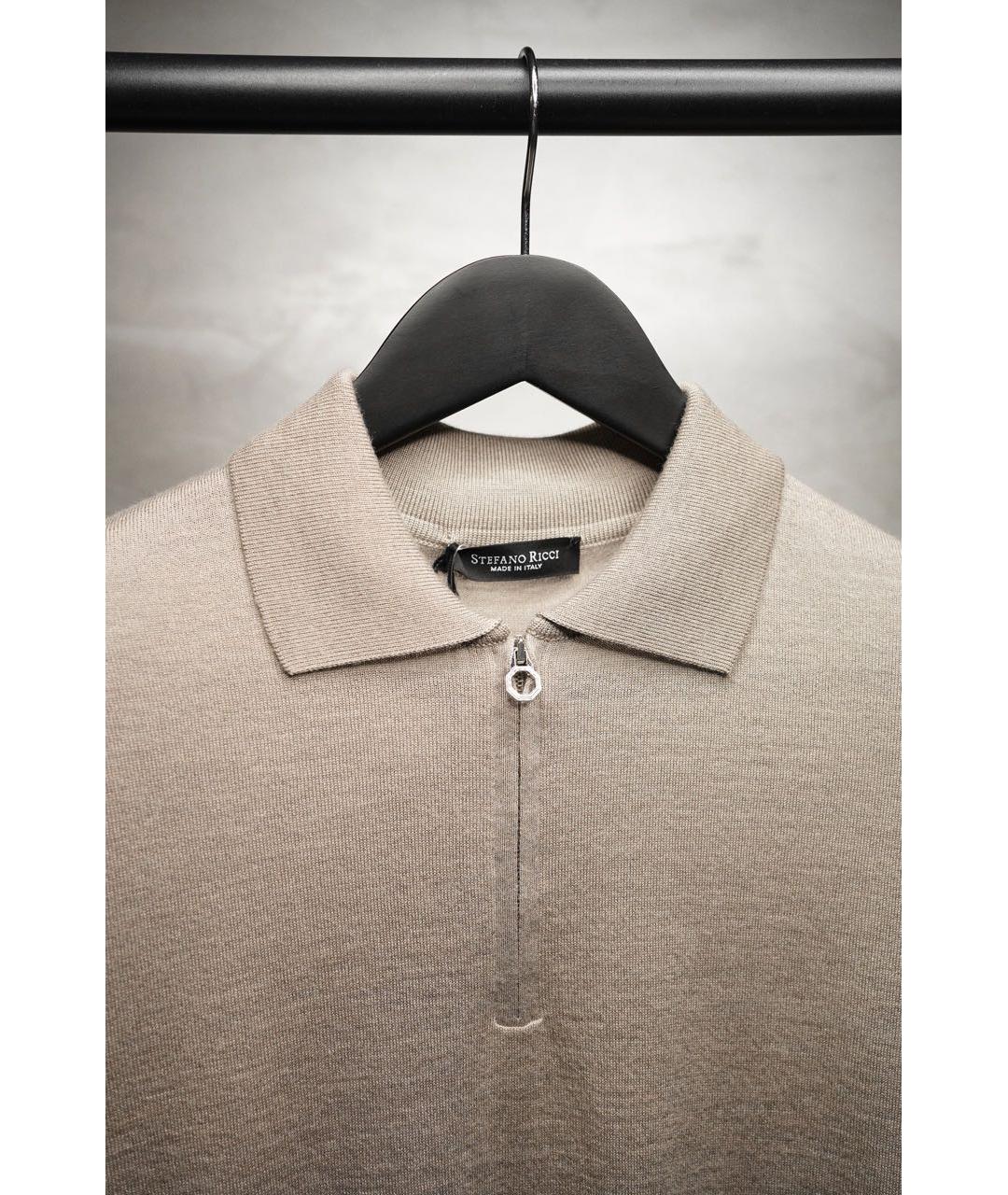 STEFANO RICCI Бежевый кашемировый джемпер / свитер, фото 4