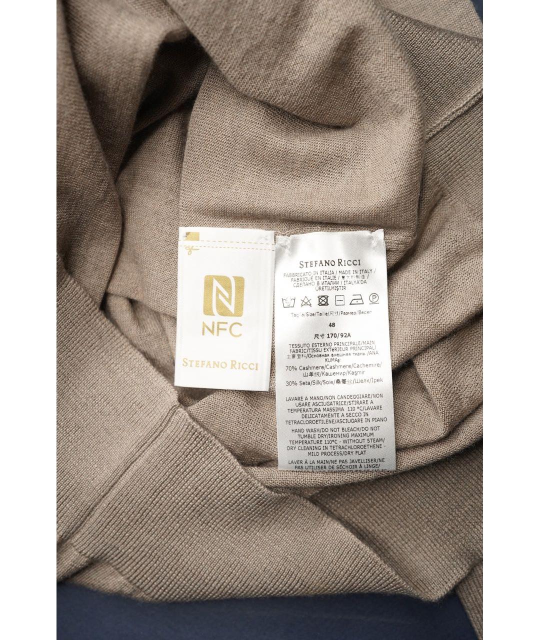STEFANO RICCI Бежевый кашемировый джемпер / свитер, фото 7