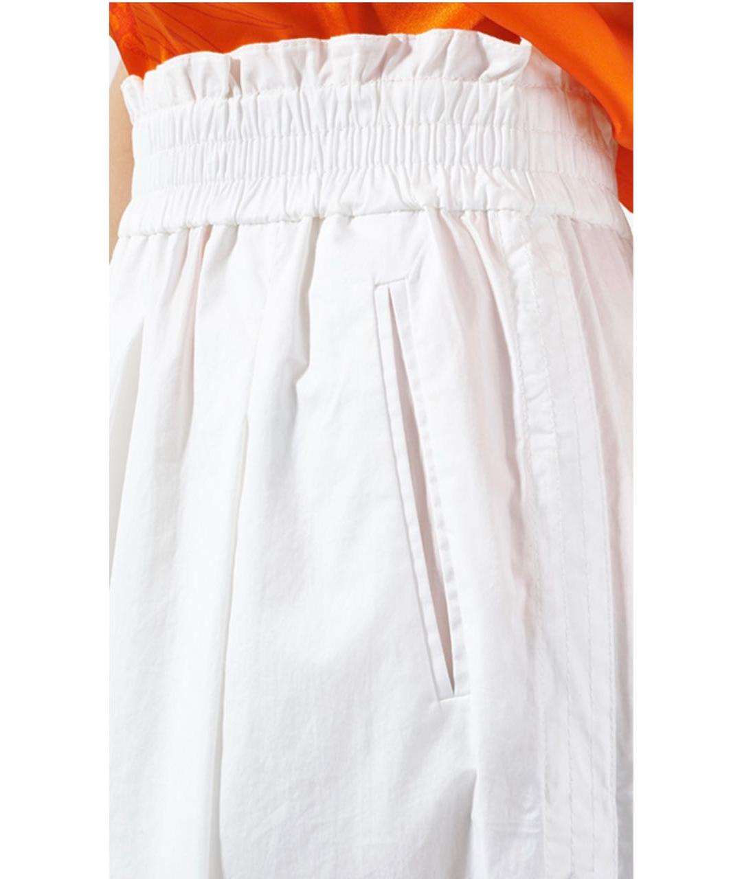 BOGNER Белая хлопко-эластановая юбка миди, фото 5