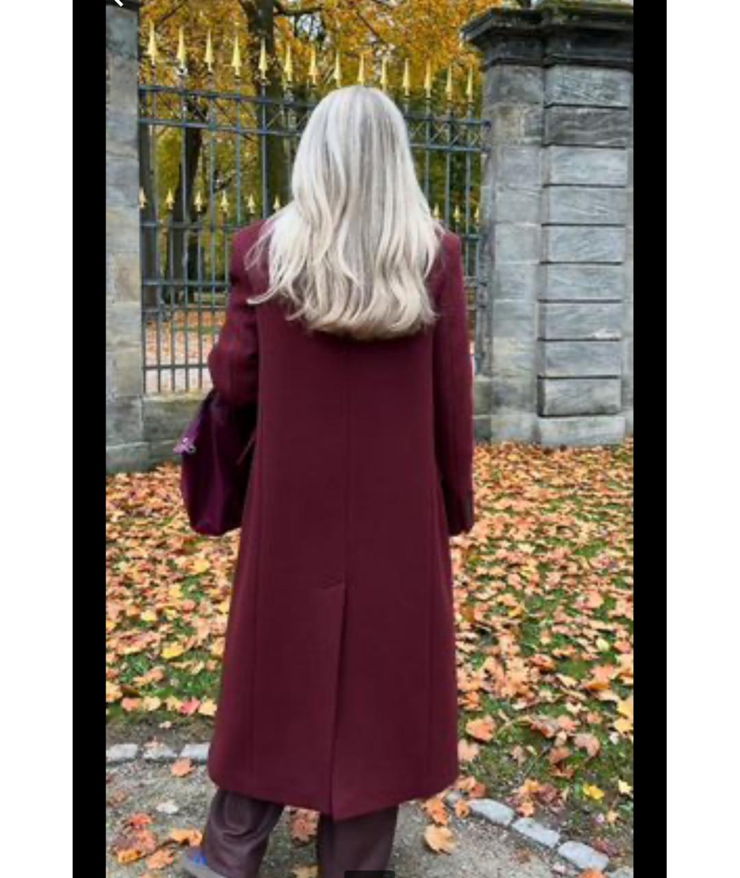 ARKET Бордовое шерстяное пальто, фото 7