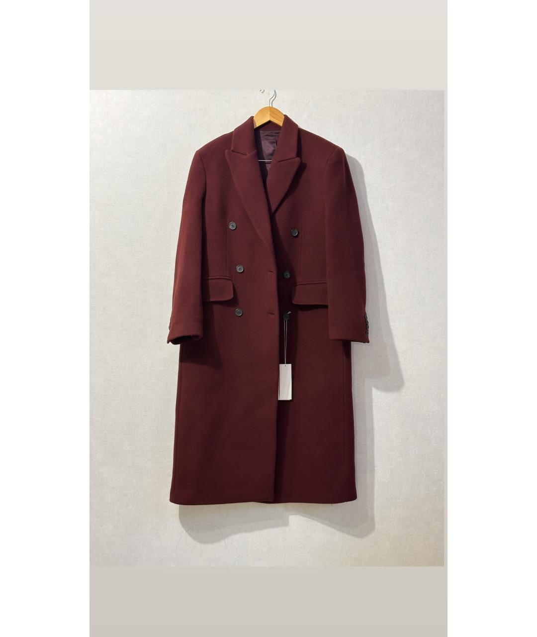 ARKET Бордовое шерстяное пальто, фото 9