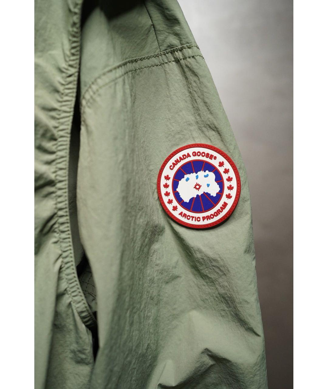 CANADA GOOSE Зеленая полиэстеровая куртка, фото 2