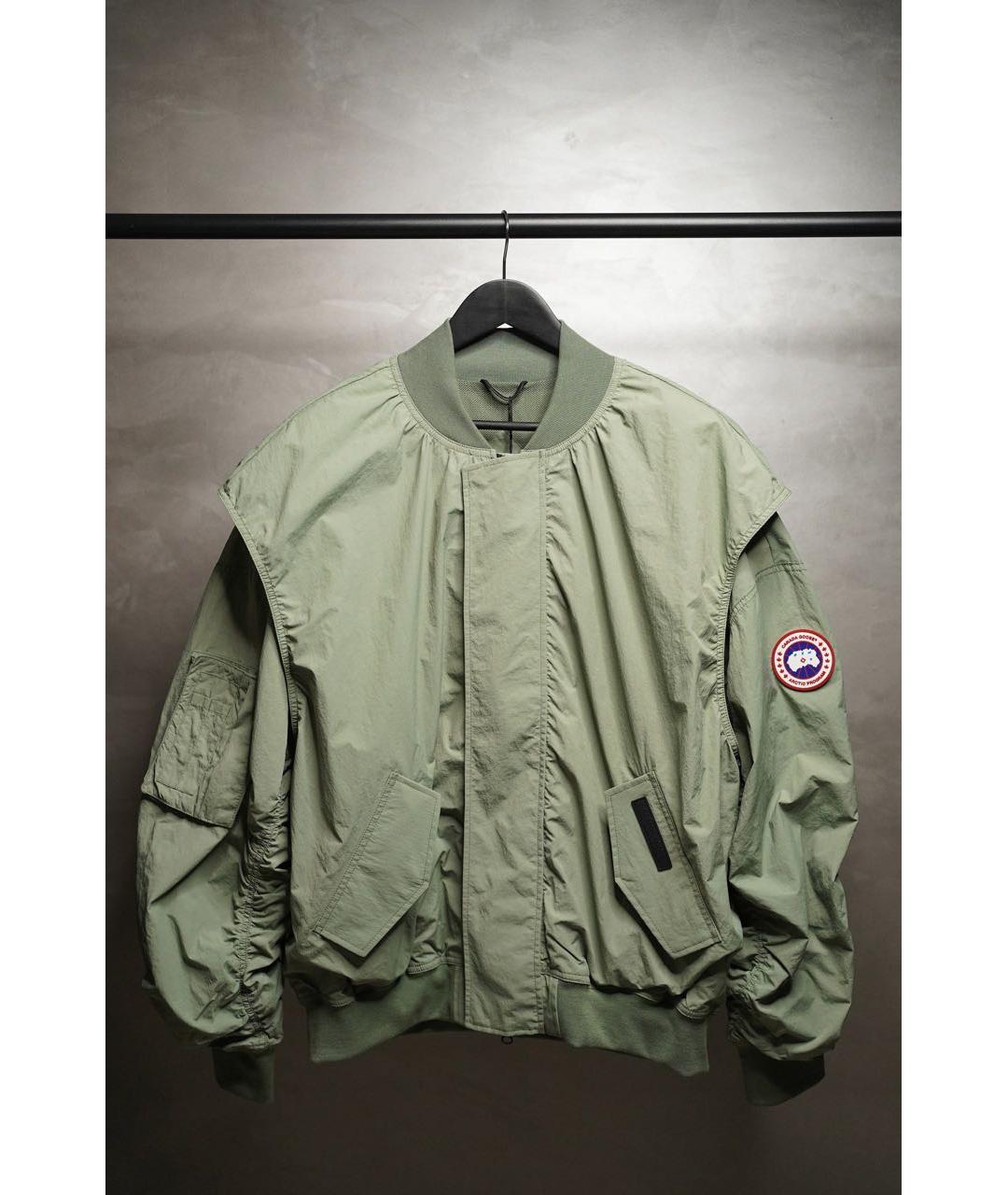 CANADA GOOSE Зеленая полиэстеровая куртка, фото 9