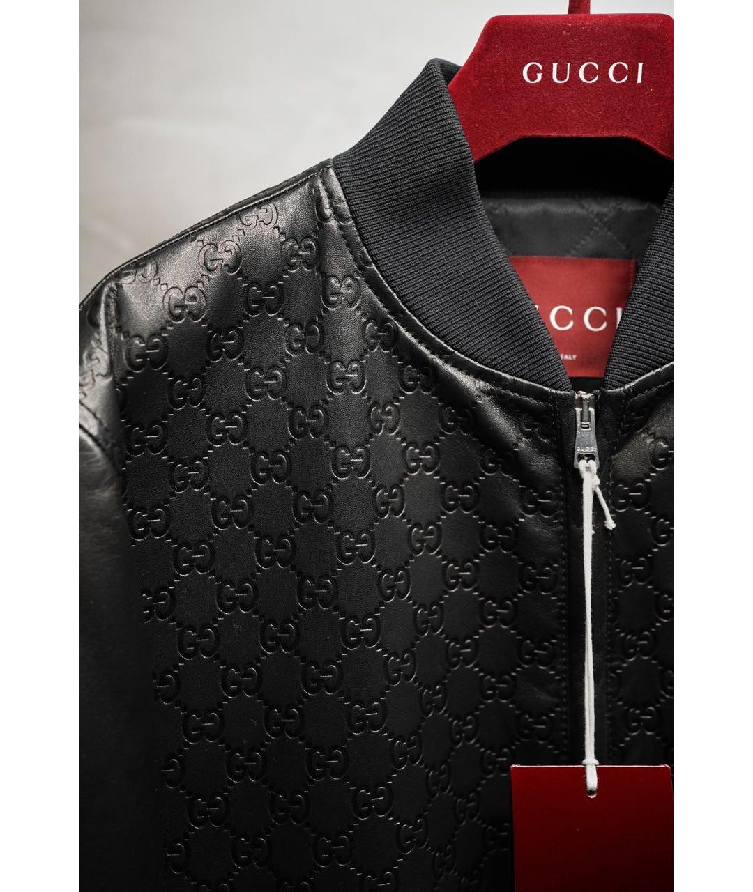 GUCCI Черная кожаная куртка, фото 6