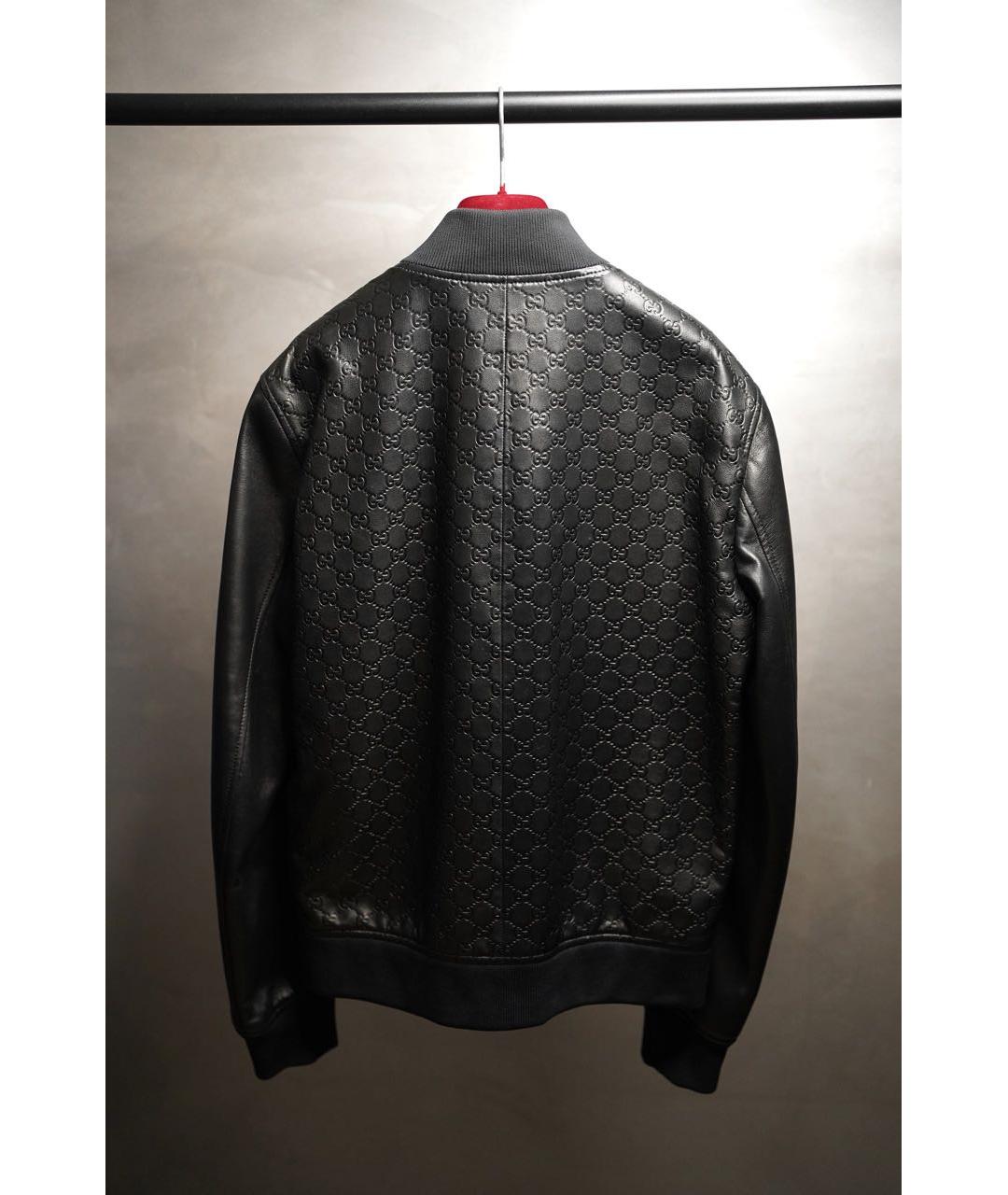 GUCCI Черная кожаная куртка, фото 2