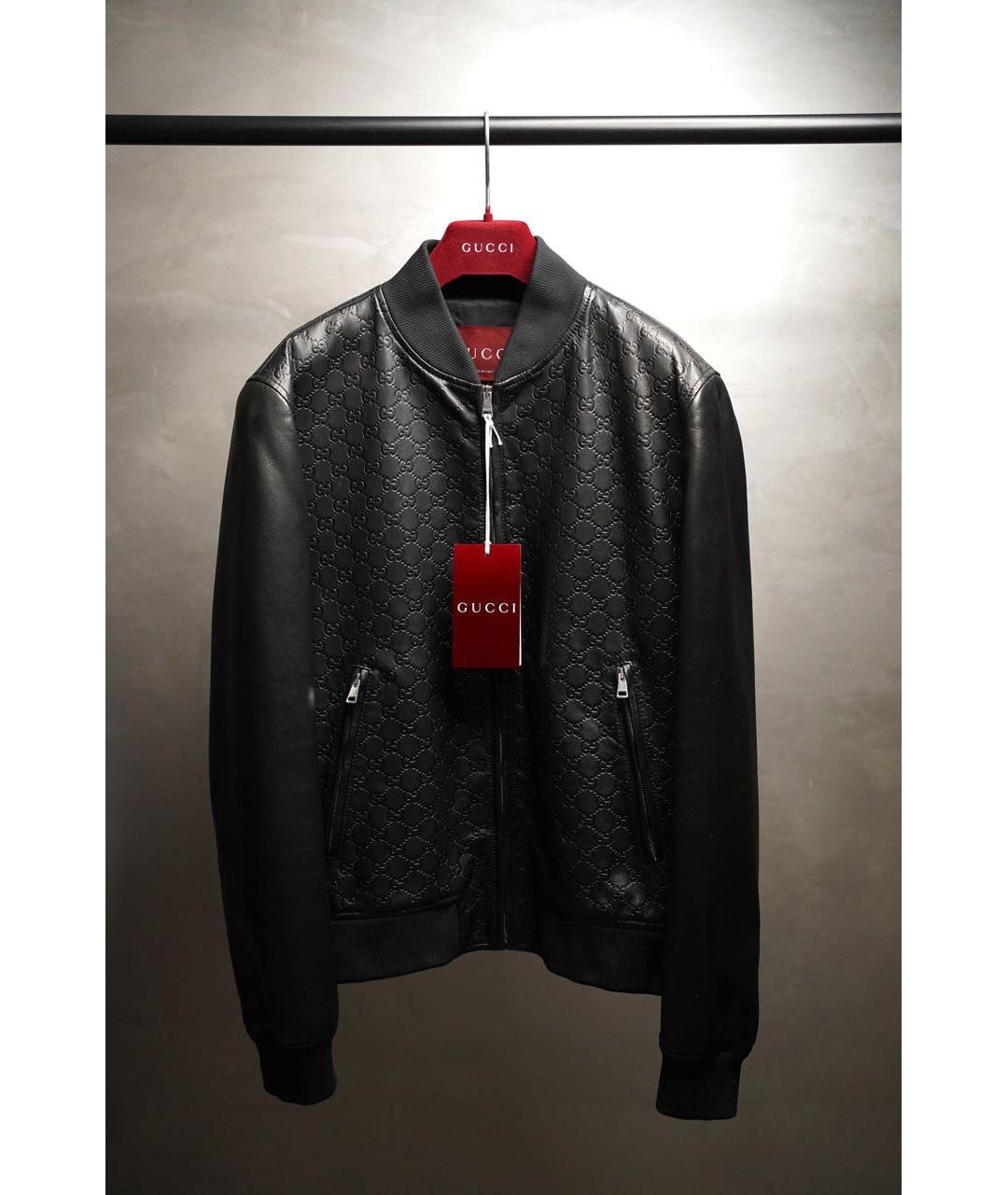 GUCCI Черная кожаная куртка, фото 7