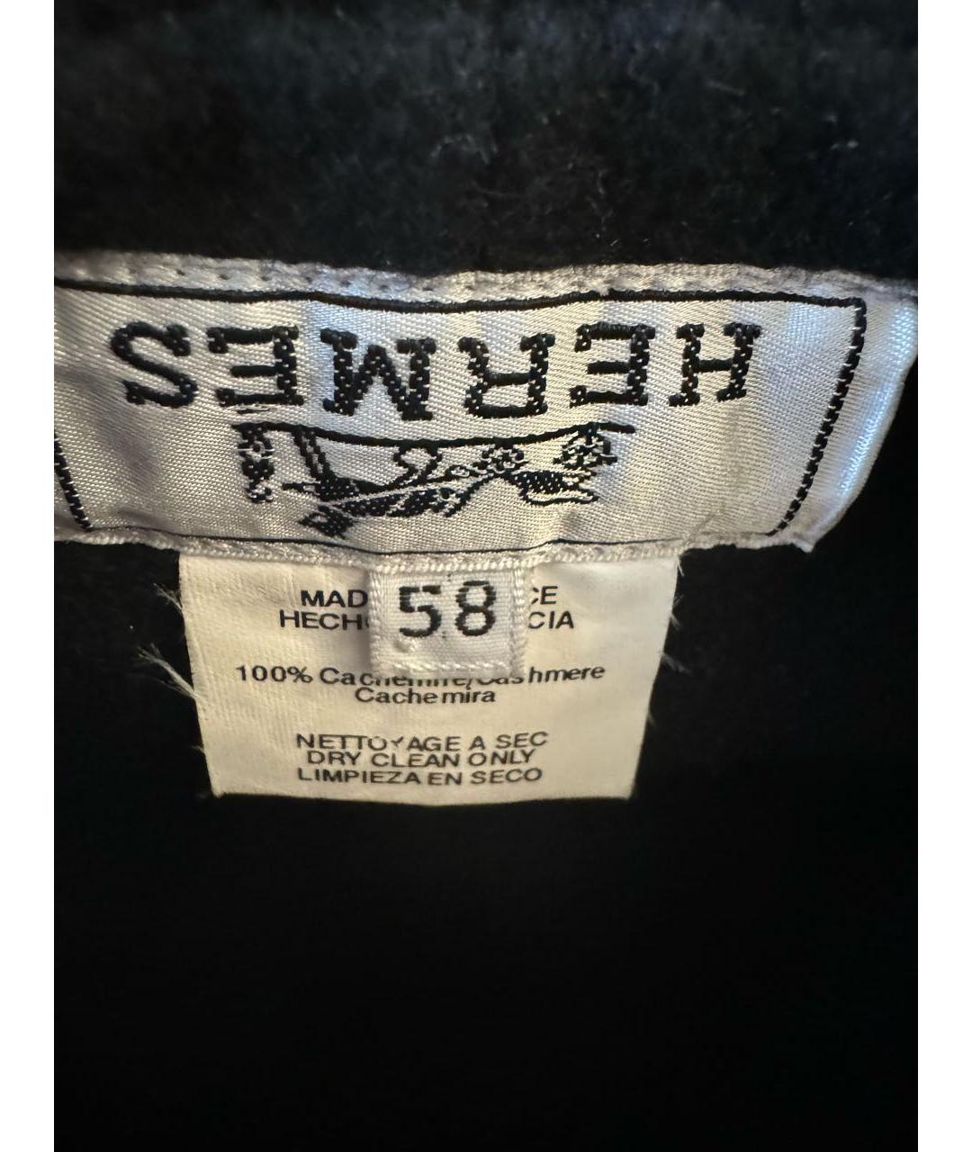 HERMES Черная кашемировая шапка, фото 3