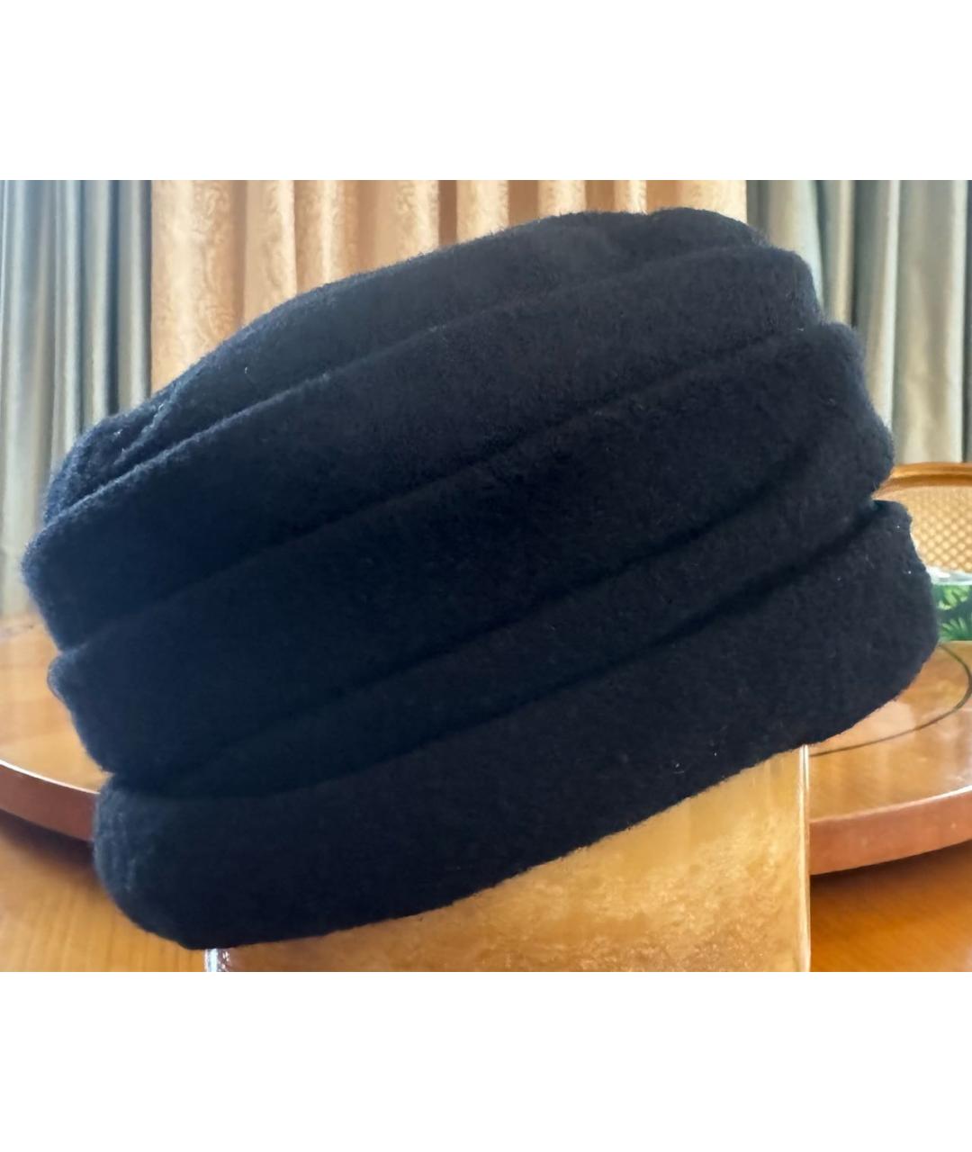 HERMES Черная кашемировая шапка, фото 6