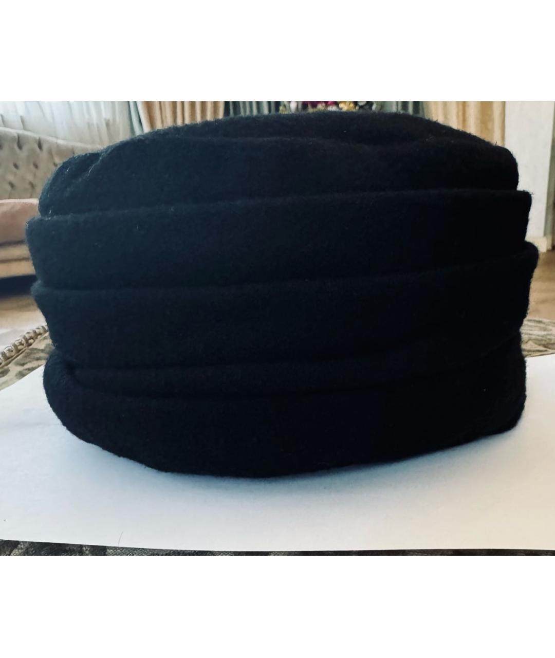 HERMES Черная кашемировая шапка, фото 7