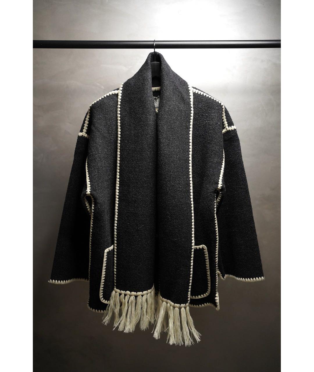 TOTEME Черное шерстяное пальто, фото 2