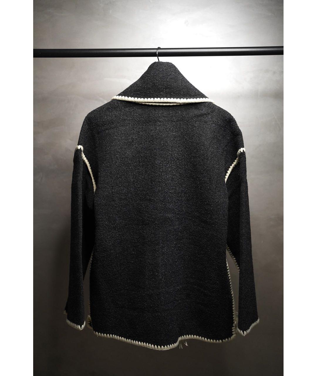 TOTEME Черное шерстяное пальто, фото 5