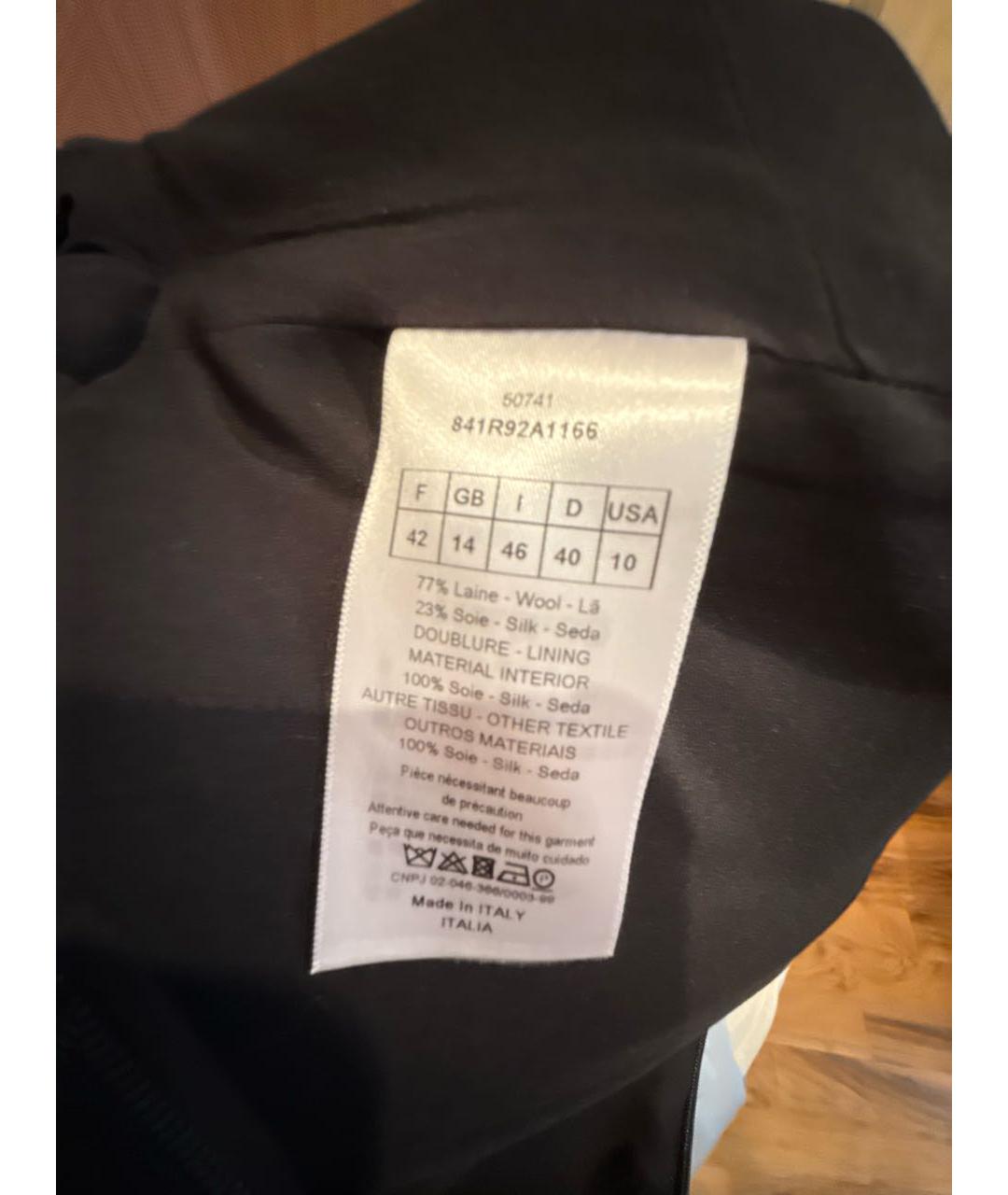 CHRISTIAN DIOR Черное шерстяное платье, фото 4