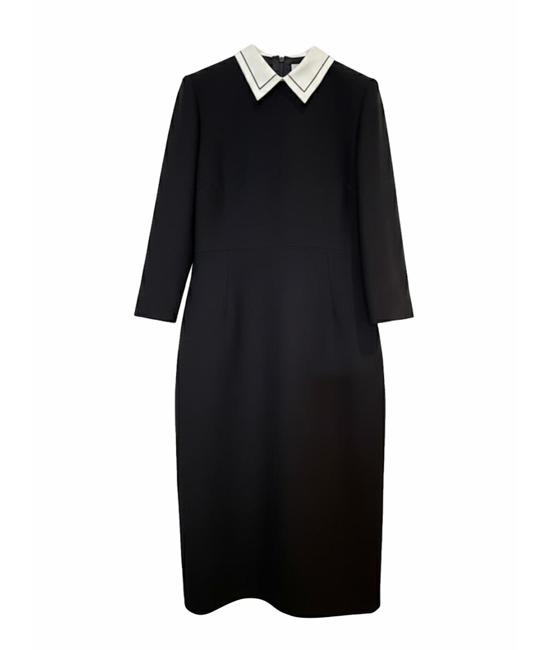 CHRISTIAN DIOR Черное шерстяное платье, фото 1