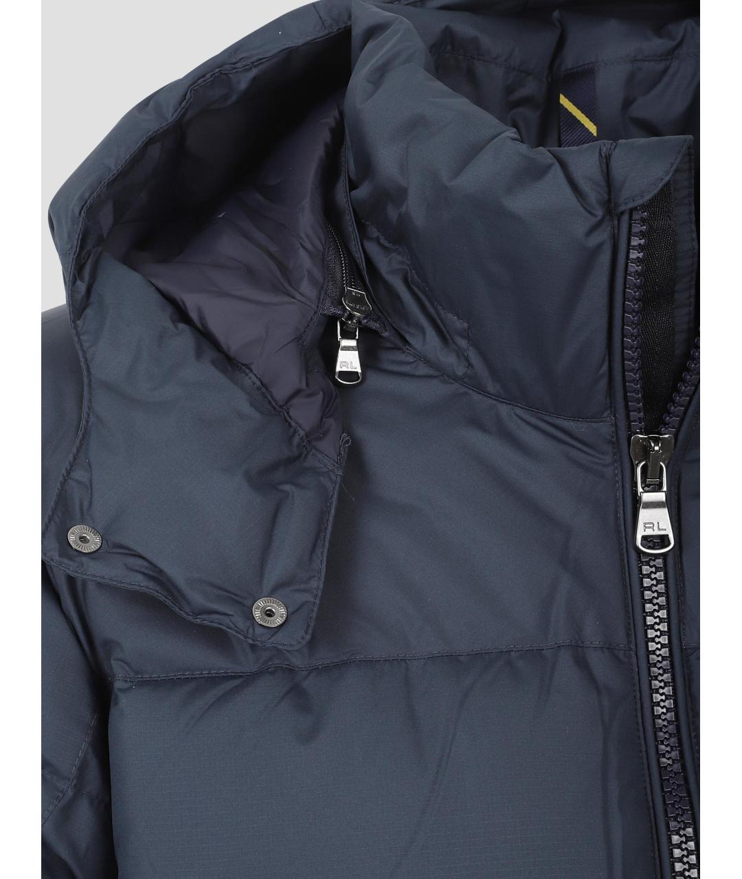 POLO RALPH LAUREN Темно-синий полиэстеровый пуховик, фото 2
