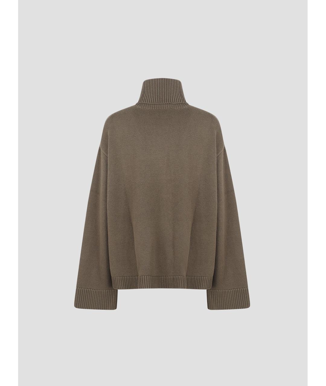 THE FRANKIE SHOP Хаки шерстяной джемпер / свитер, фото 2