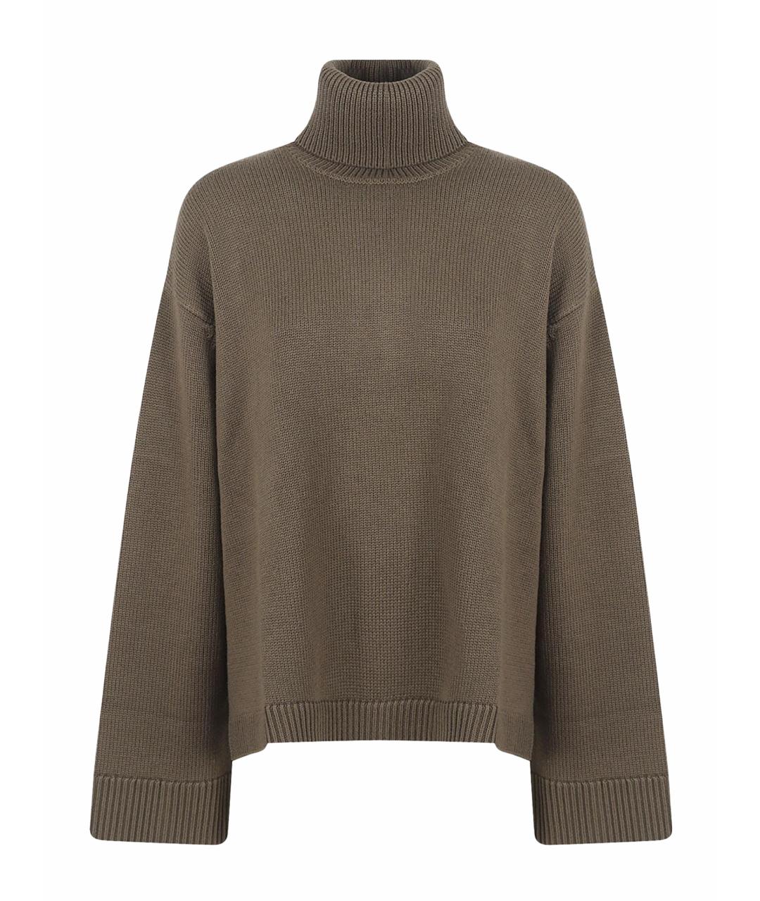 THE FRANKIE SHOP Хаки шерстяной джемпер / свитер, фото 1