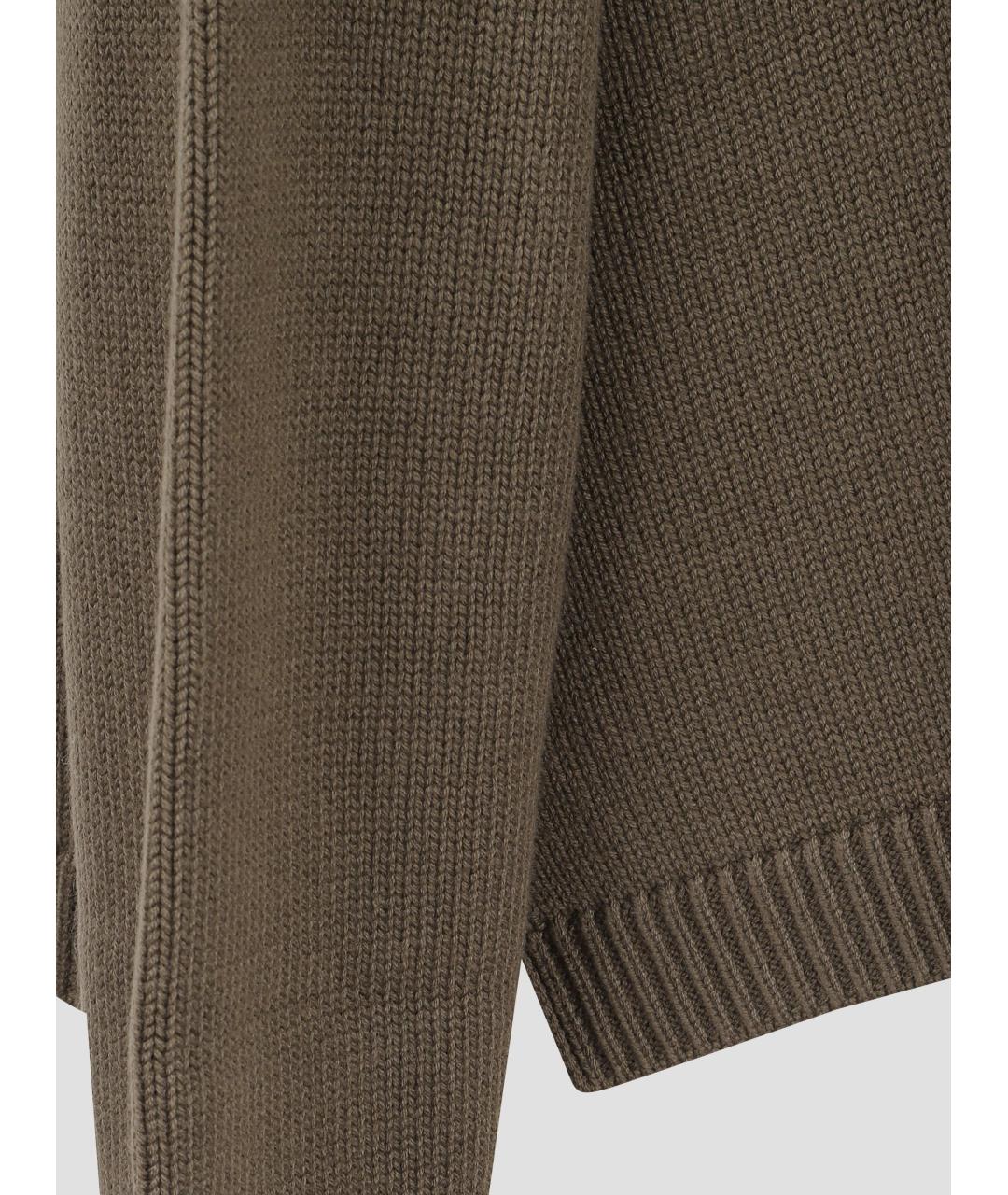 THE FRANKIE SHOP Хаки шерстяной джемпер / свитер, фото 3