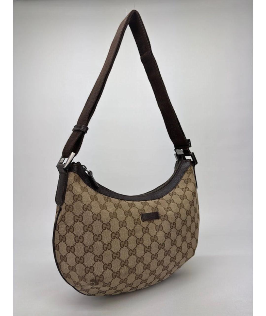 GUCCI Бежевая жаккардовая сумка через плечо, фото 5