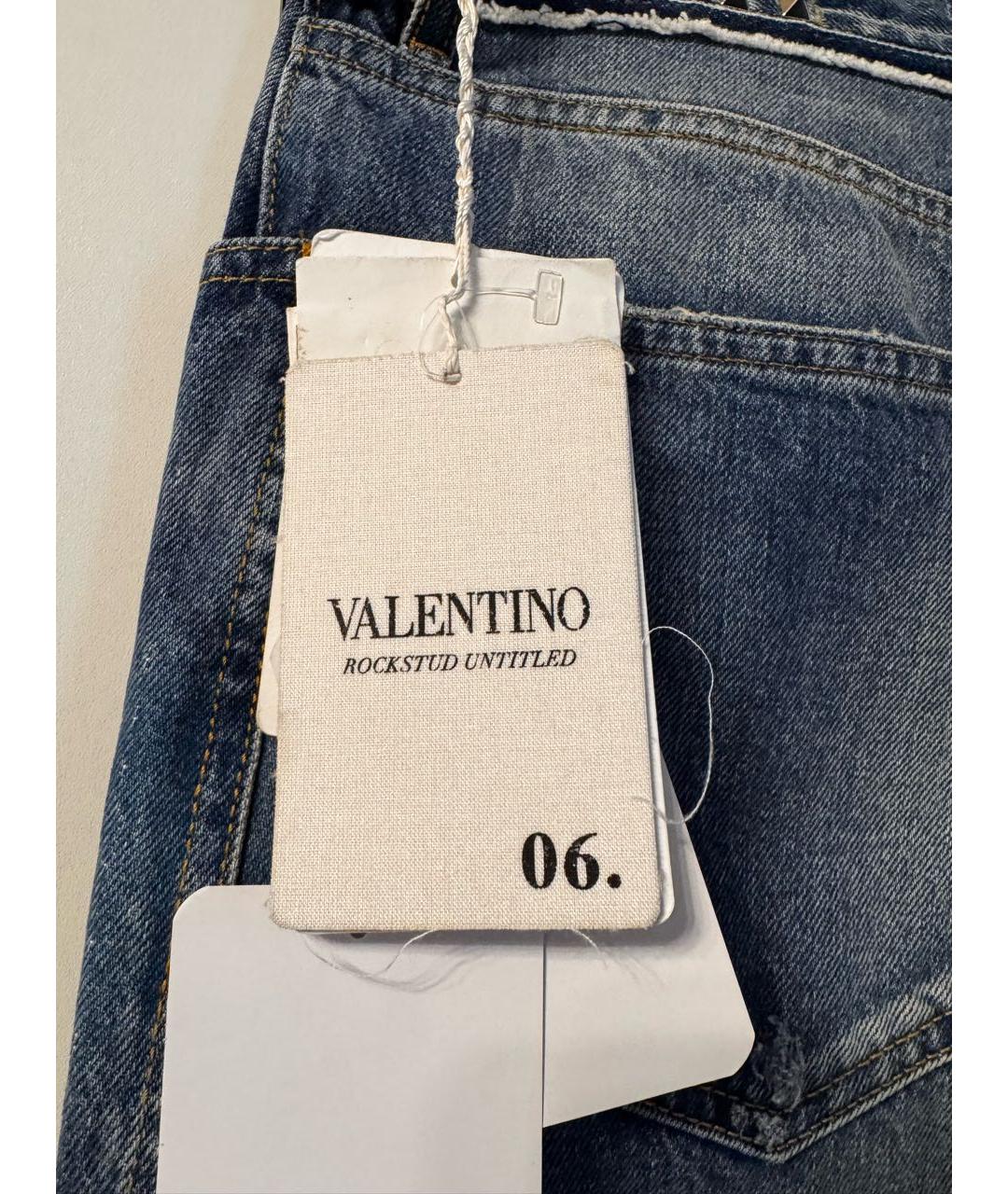 VALENTINO Синие хлопковые прямые джинсы, фото 5