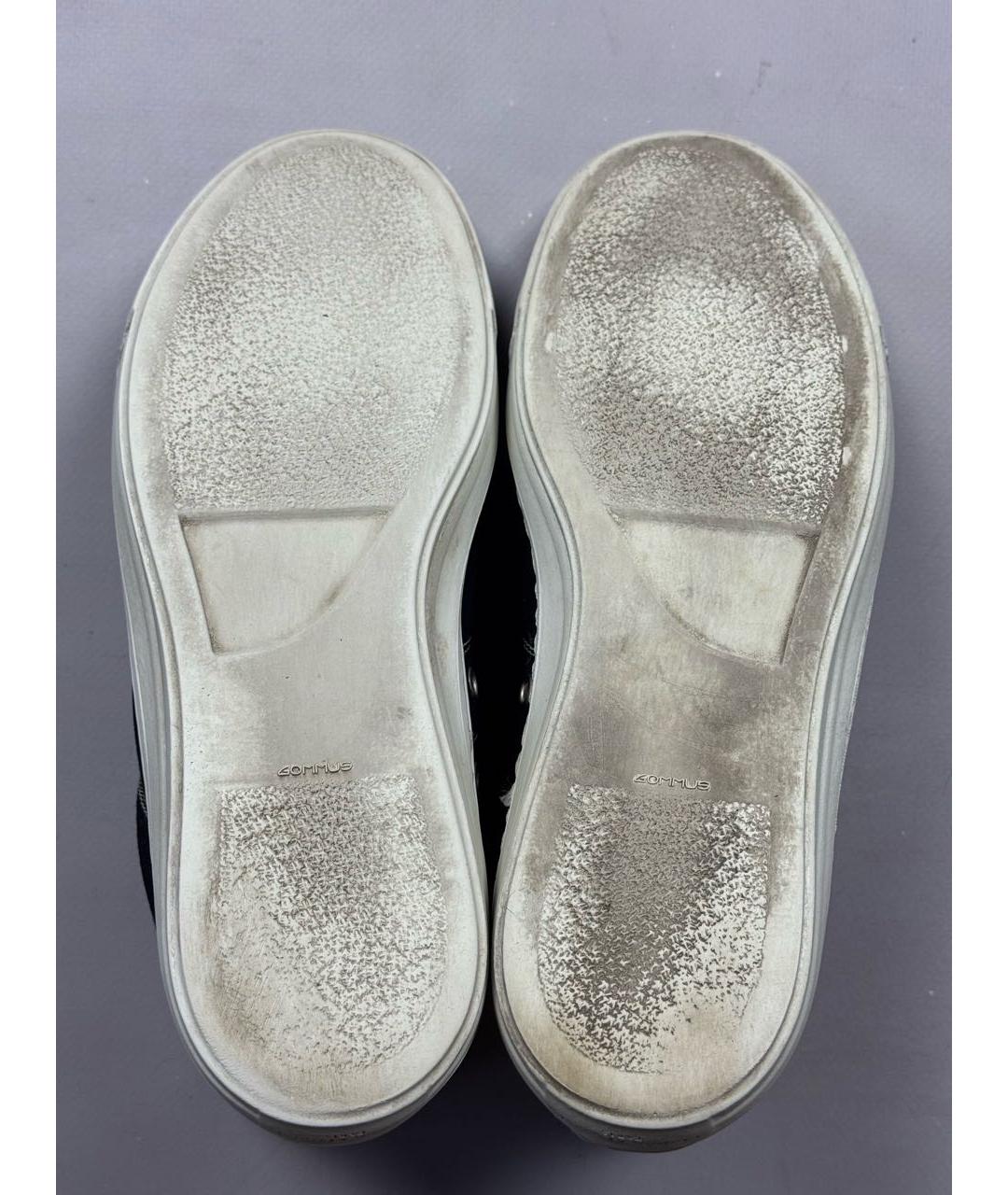 MAISON MARGIELA Черные текстильные высокие кроссовки / кеды, фото 5