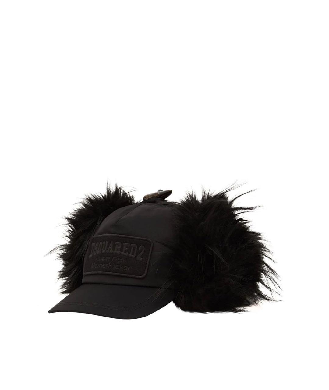 DSQUARED2 Черная хлопковая шапка, фото 2