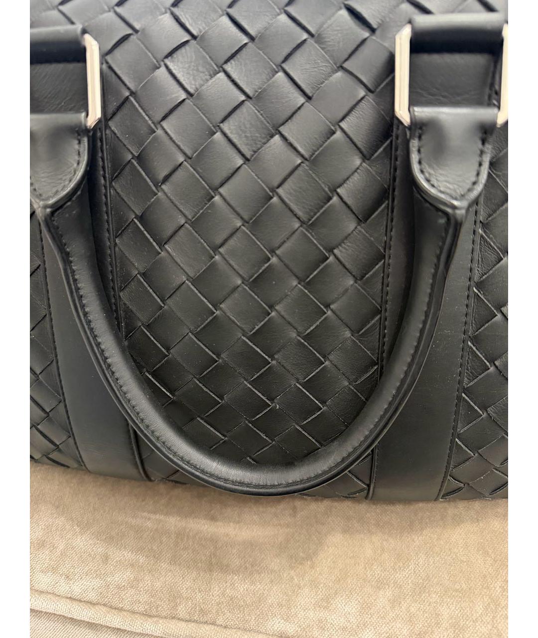 BOTTEGA VENETA Черный кожаный портфель, фото 6