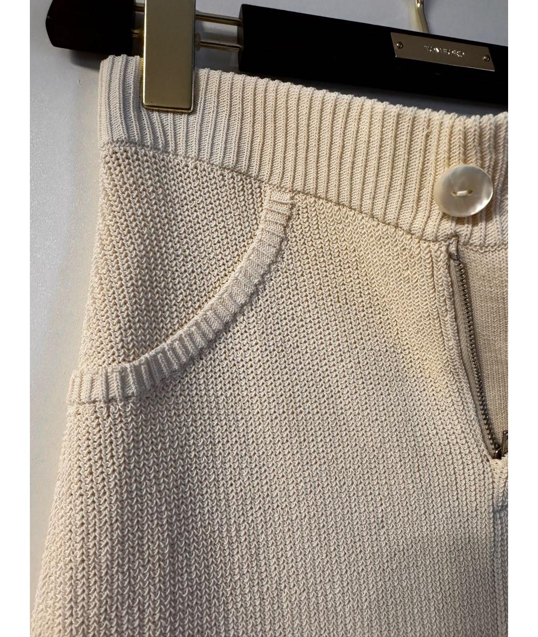 Aya Muse Бежевая хлопковая юбка макси, фото 4