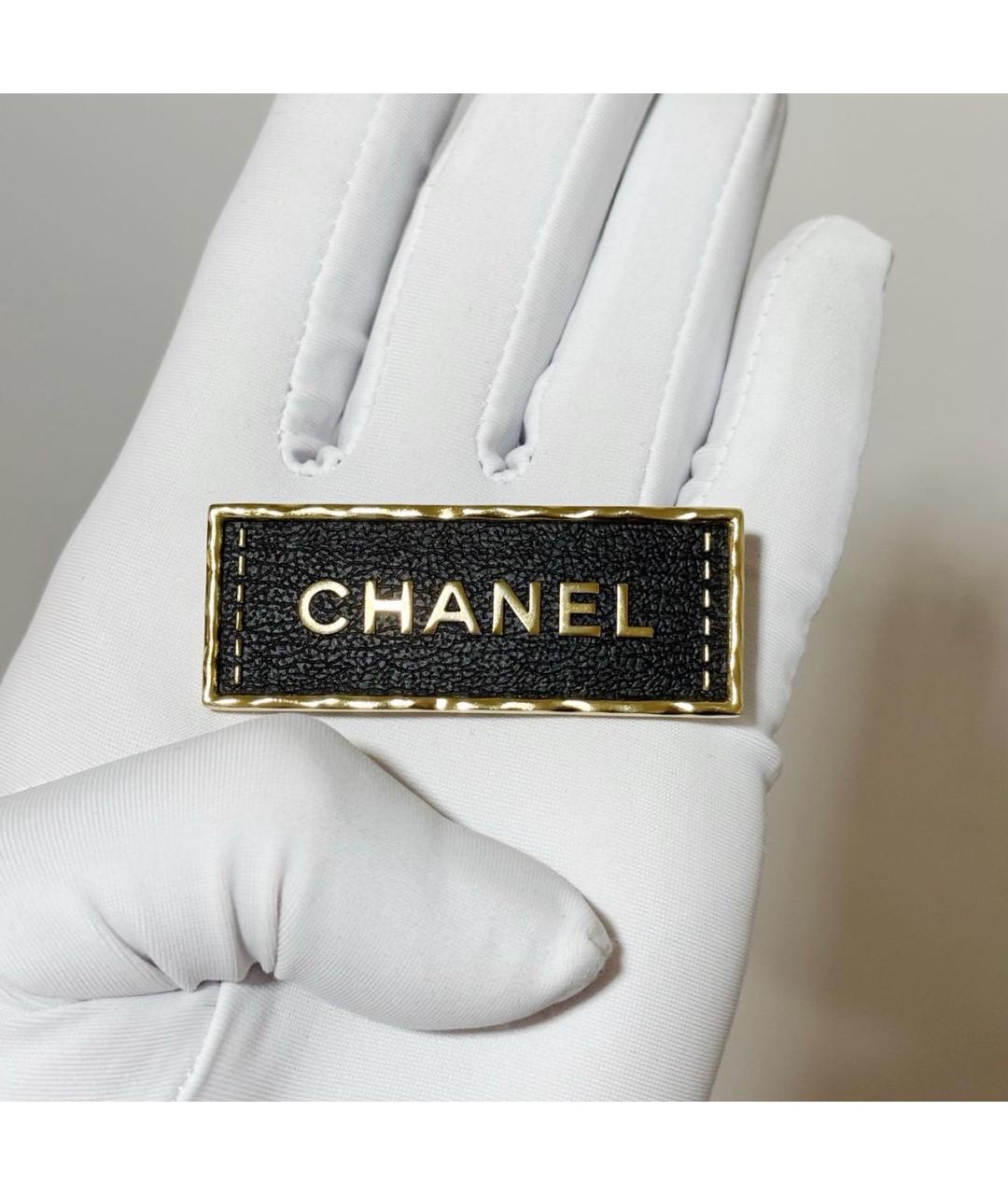 CHANEL Черная металлическая булавка / брошь, фото 5