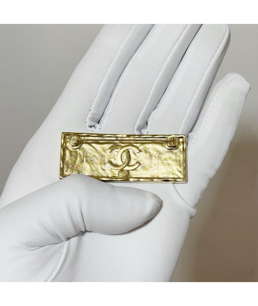 CHANEL Черная металлическая булавка / брошь, фото 4