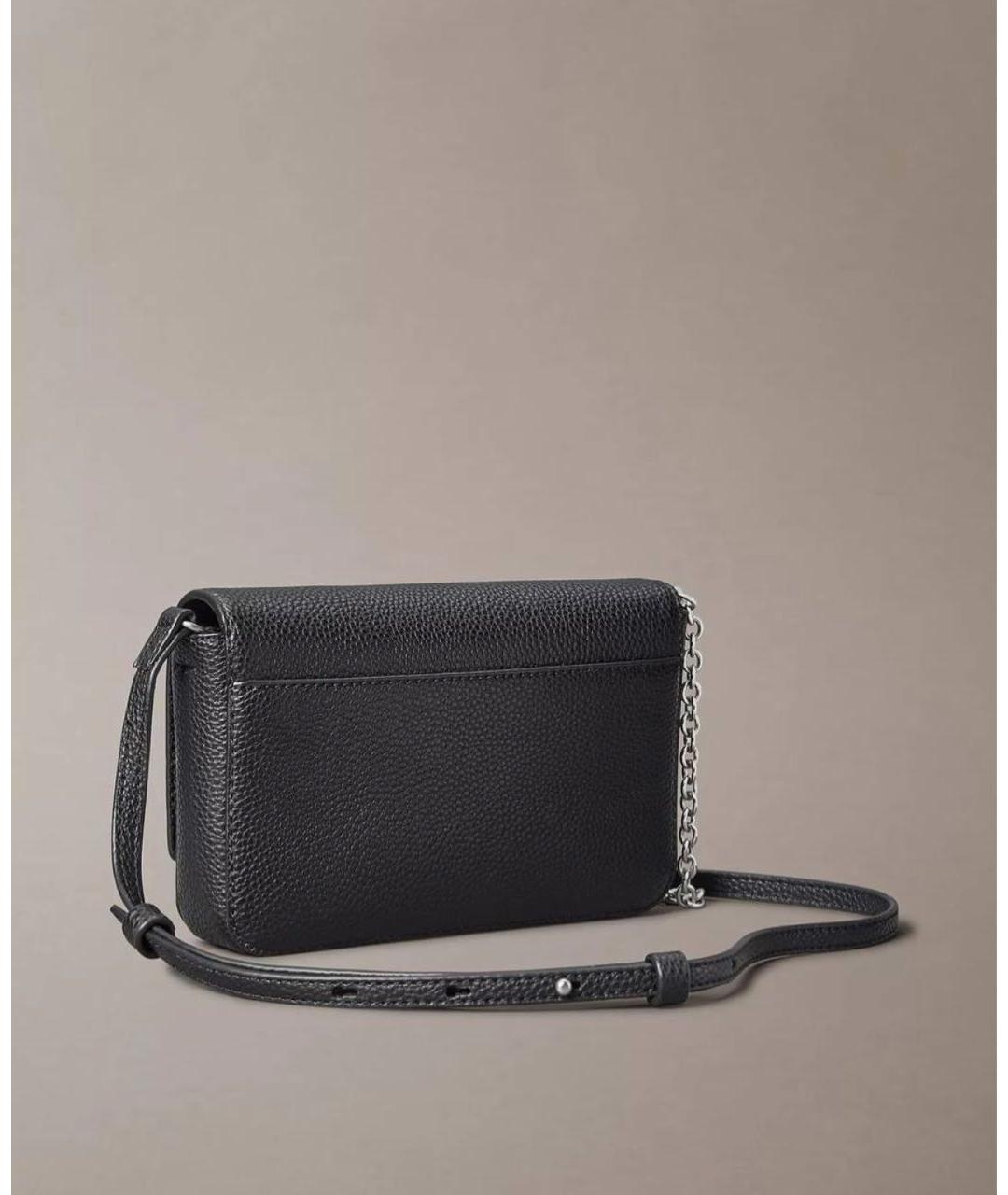 CALVIN KLEIN Черная сумка через плечо из искусственной кожи, фото 2