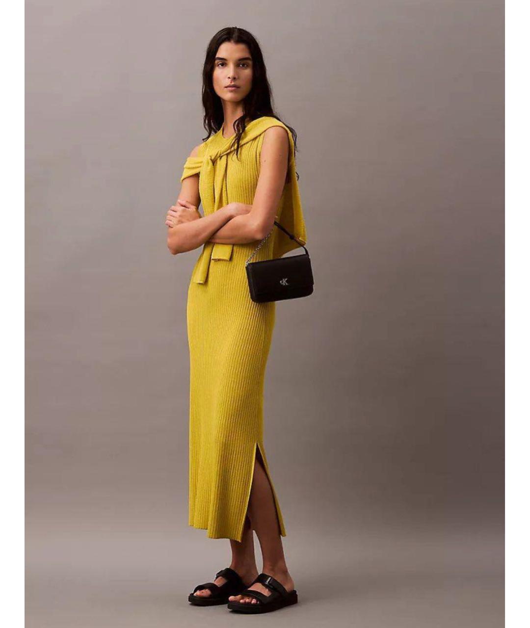 CALVIN KLEIN Черная сумка через плечо из искусственной кожи, фото 3