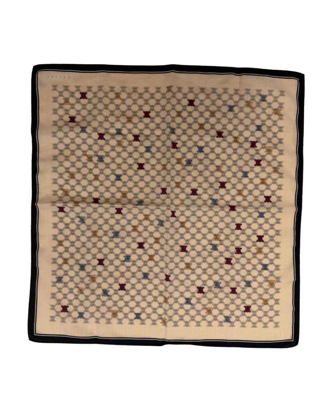 CELINE Бежевый хлопковый платок, фото 1